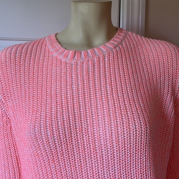gaastra Cotton Knit Peachy/Pink White Crew Neck Sweater Size S - Picture 2 of 12